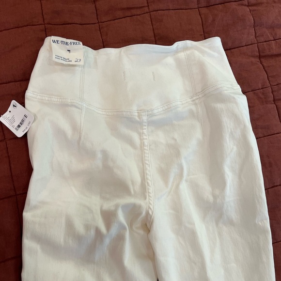 Free People Venice Beach high rise flare worn white, ivory pants - Picture 9 of 9